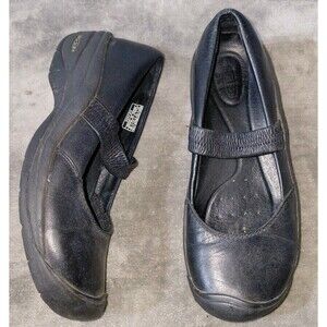 Keen Presidio Mary Jane Shoes Womens 7 Black Full Grain Nubuck Leather Comfort